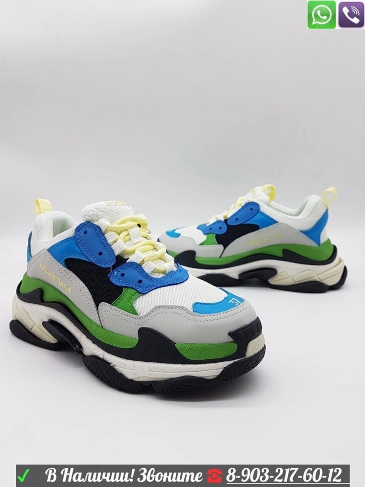 Кроссовки Balenciaga Triple s женские баленсиага Зеленый от компании Интернет Магазин брендовых сумок и обуви - фото 1