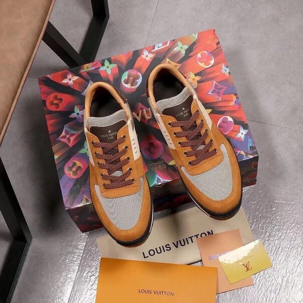 Кроссовки Louis Vuitton Harlem Бежевые от компании Интернет Магазин брендовых сумок и обуви - фото 1