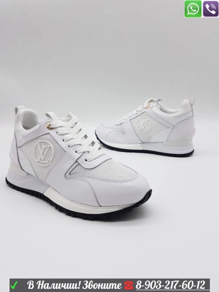 Кроссовки Louis Vuitton Runaway замшевые Белый от компании Интернет Магазин брендовых сумок и обуви - фото 1