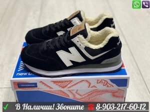 Кроссовки New Balance 574 с мехом черные