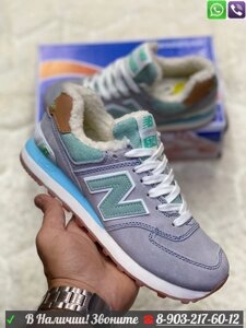 Кроссовки New Balance 574 с мехом серые