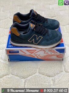 Кроссовки New Balance 574 замшевые синие