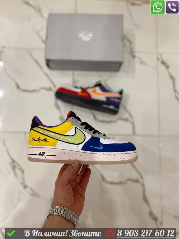 Кроссовки Nike Air Force 1 Low “What The LA” белые от компании Интернет Магазин брендовых сумок и обуви - фото 1