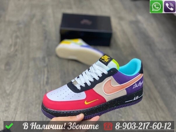 Кроссовки Nike Air Force 1 Low «What The LA» разноцветные от компании Интернет Магазин брендовых сумок и обуви - фото 1