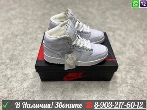 Кроссовки Nike Air Jordan 1 Mid SE высокие с мехом