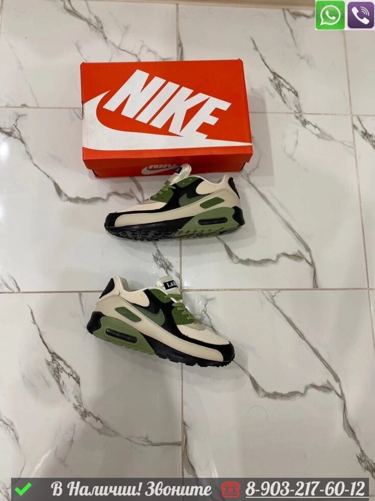 Кроссовки Nike Air Max 90 зеленые от компании Интернет Магазин брендовых сумок и обуви - фото 1