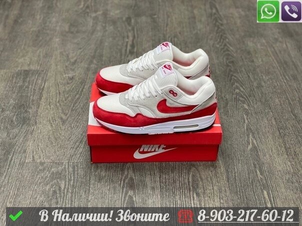 Кроссовки Nike Air Max красные от компании Интернет Магазин брендовых сумок и обуви - фото 1