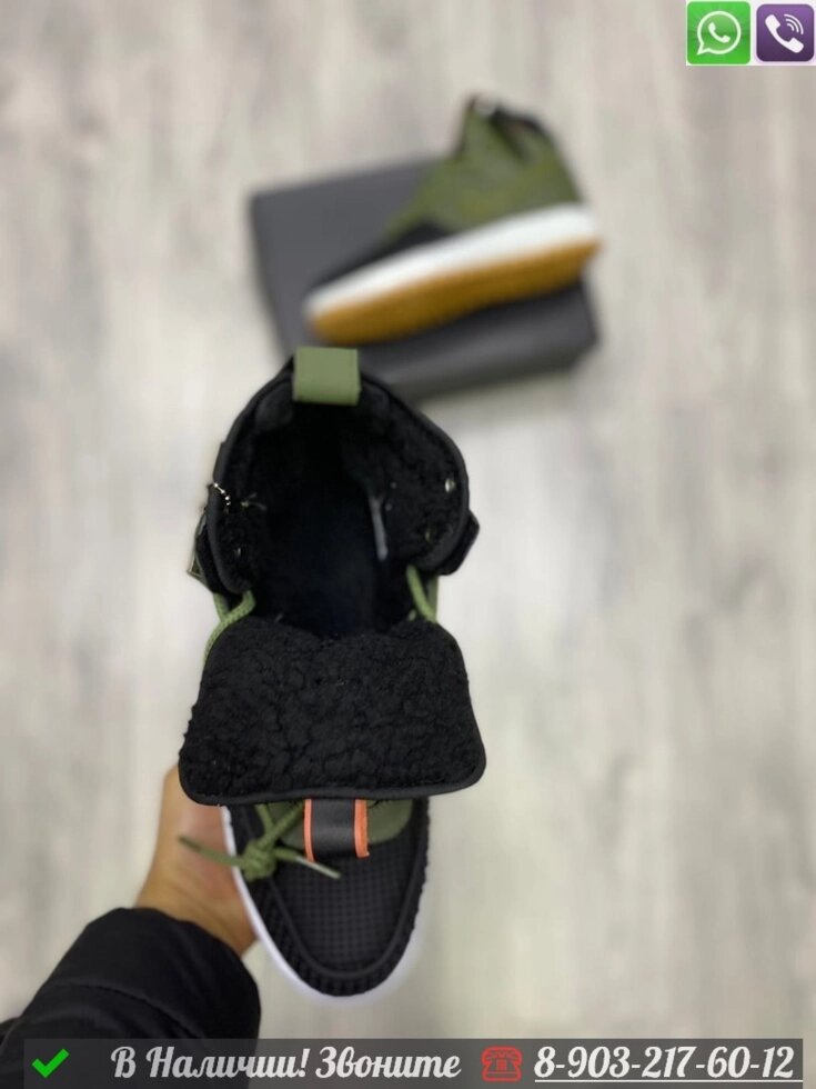 Кроссовки Nike Lunar Force 1 Duckboot зимние зеленые от компании Интернет Магазин брендовых сумок и обуви - фото 1
