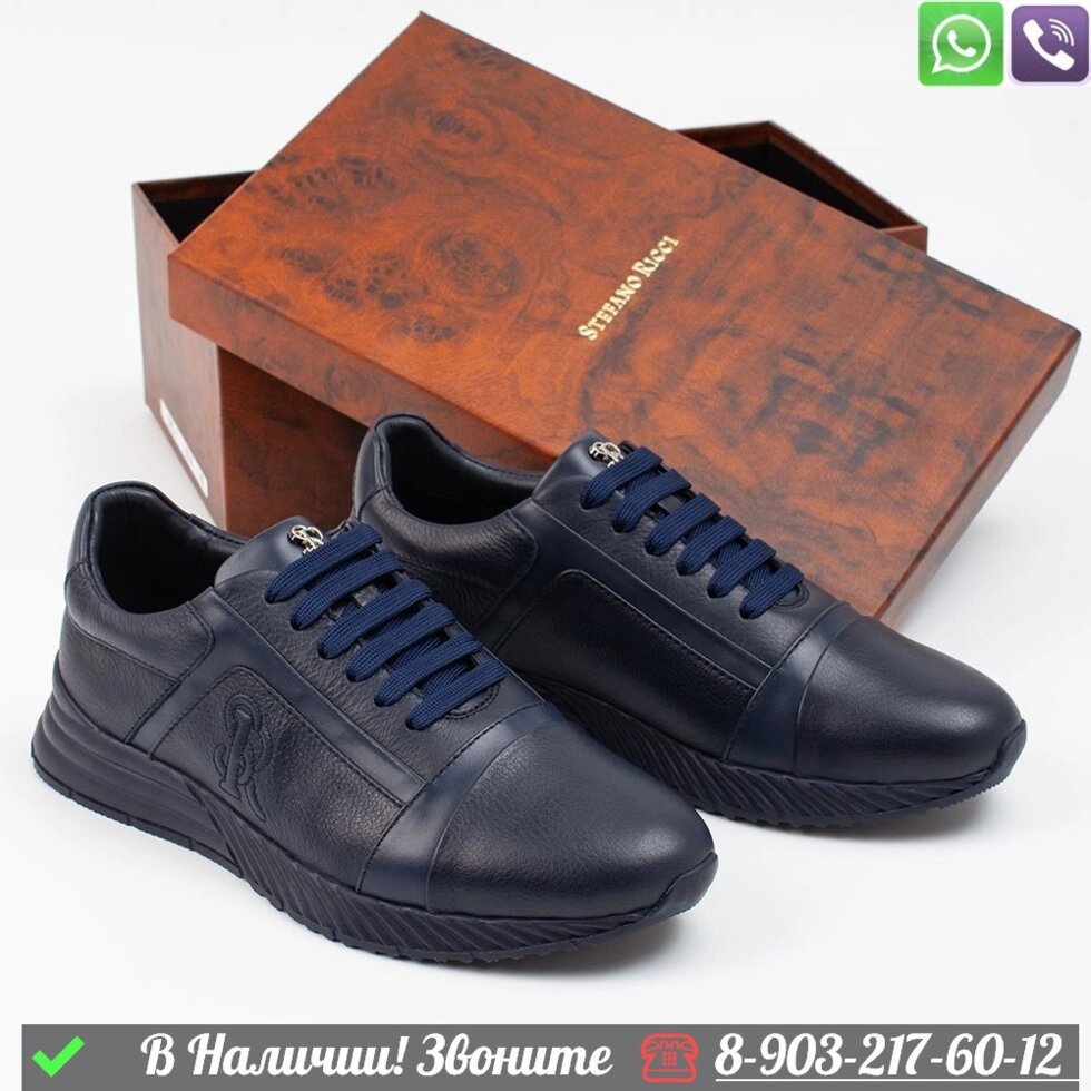 Кроссовки Stefano Ricci синий от компании Интернет Магазин брендовых сумок и обуви - фото 1