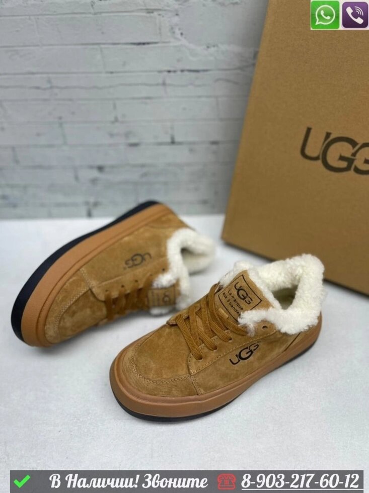 Кроссовки UGG зимние Коричневый от компании Интернет Магазин брендовых сумок и обуви - фото 1