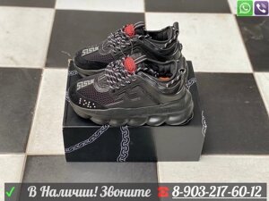 Кроссовки Versace Chain Reaction черные