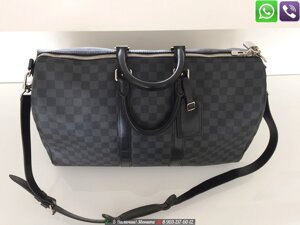 Louis Vuitton Дорожная Сумка Damier Azur Keepal Tahitienne Белая