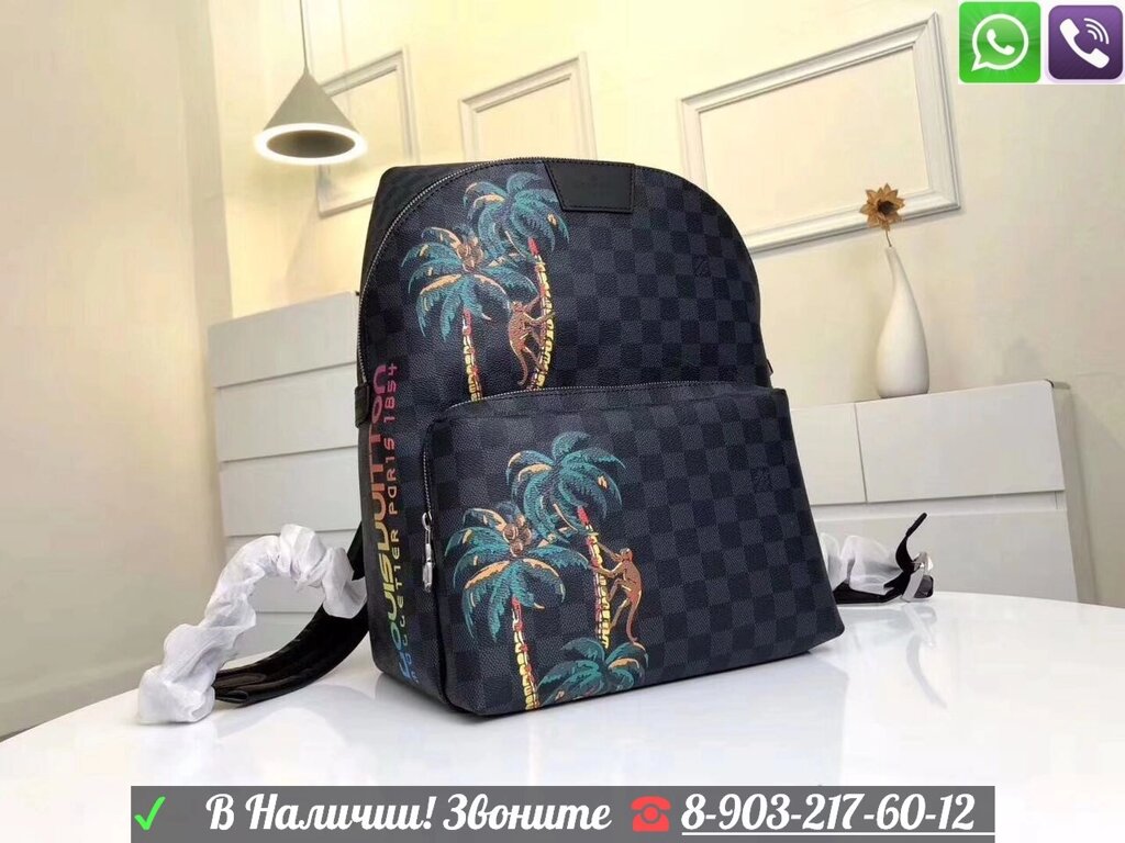 Louis Vuitton Рюкзак Discovery c пальмами от компании Интернет Магазин брендовых сумок и обуви - фото 1