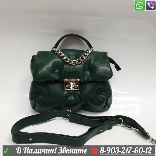 Maison margiela glam slam c ручкой Зеленый от компании Интернет Магазин брендовых сумок и обуви - фото 1