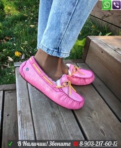 Мокасины UGG замшевые Красный