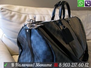 Мужская Louis Vuitton Keepal Graphite Луи Виттон Сумка Дорожная Спорт