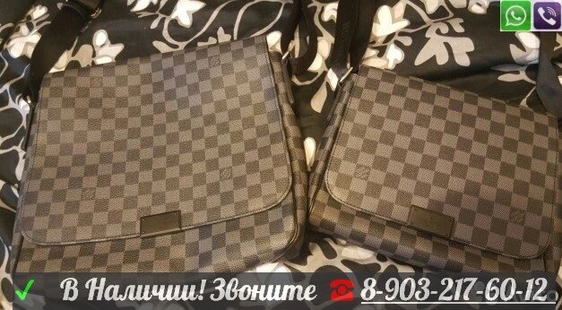 Мужские Сумки Луис Витон Louis Vuitton Renzo Graphite District Bandouliere Новые от компании Интернет Магазин брендовых сумок и обуви - фото 1