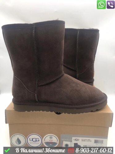 Мужские угги UGG Classic высокие Черный