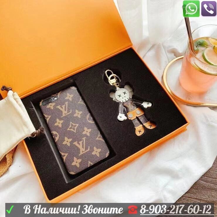 Набор для iPhone Louis Vuitton коричневый от компании Интернет Магазин брендовых сумок и обуви - фото 1