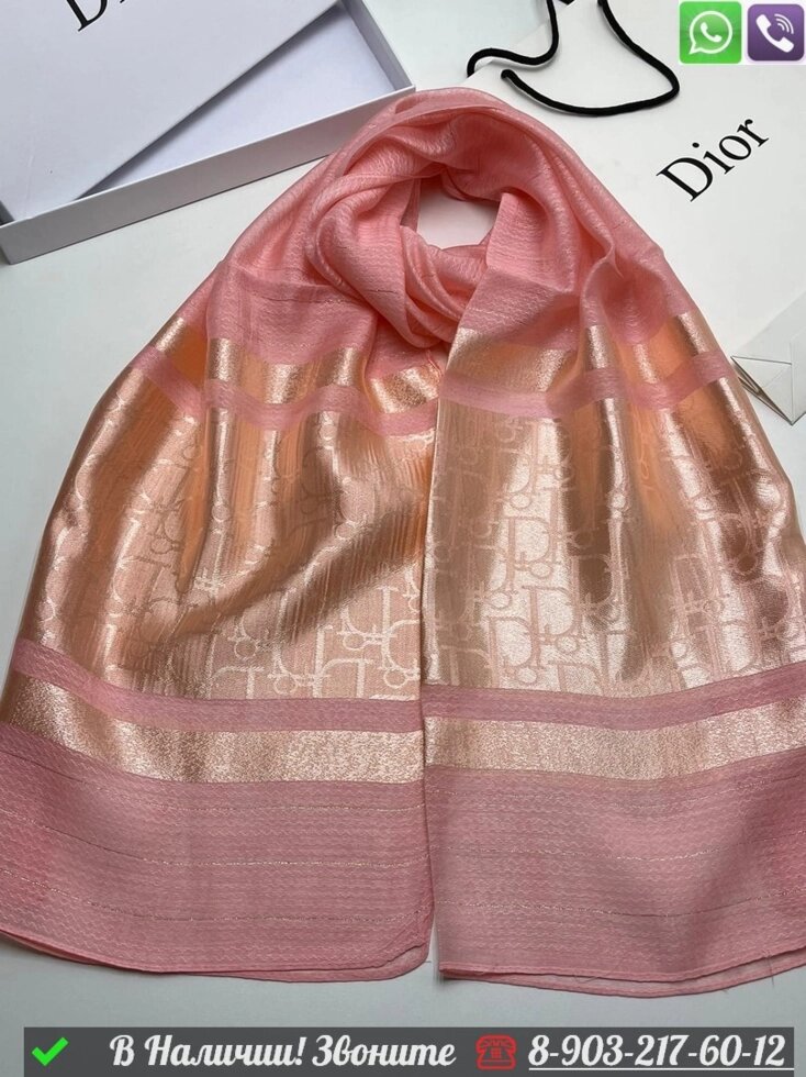 Палантин Dior шарф с логотипом от компании Интернет Магазин брендовых сумок и обуви - фото 1