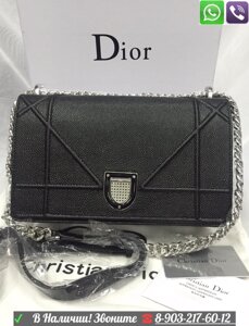 Черная Сумка Диорама Dior Miss Diorama Medium Клатч Икра Официальный Сайт