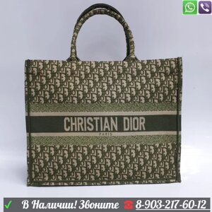 Сумка шопер Christian Dior Book Tote тканевая