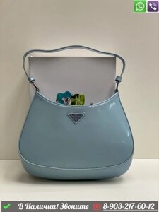 Сумка Prada Cleo Гладкая Голубой