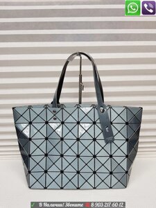 Сумка Bao Bao Prism Issey Tote Бао Бао пластик натуральная кожа, Бежевый Голубой