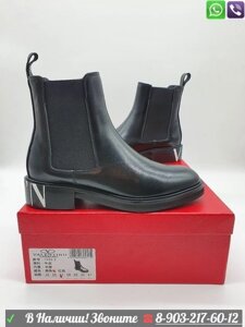 Ботинки Valentino Валентино черные с резинкой