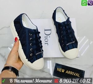 Кеды Christian Dior Walk n Dior с логотипом Синий