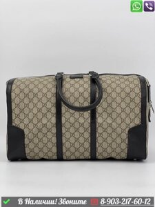 Дорожная сумка Gucci с логотипом Бежевый