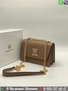 Сумка Michael kors матовый клатч Майкл Корс Бежевый