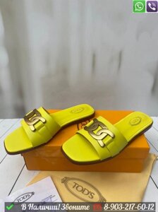 Шлепанцы Tod's кожаные тапочки