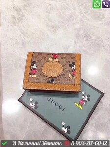 Портмоне Gucci x Disney коричневое