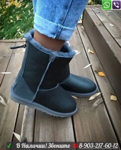 Угги UGG Classic Zip замшевые Синий