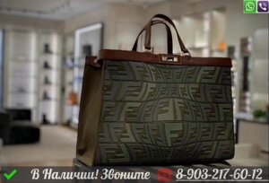 Сумка тоут Fendi Peekaboo X Tote Зеленый