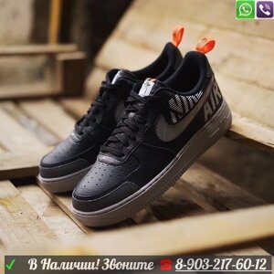 Кроссовки Nike Air Force One 1 Black Черный