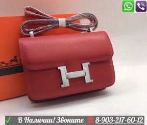 Сумка Hermes Birkin клатч Гермес Биркин Constance Оранжевый