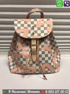 Рюкзак Louis Vuitton Sperone Белый с розовым