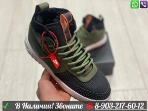 Зимние кроссовки Nike Air Jordan 1 Mid зеленые