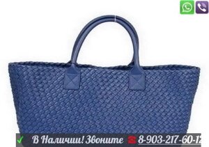 Сумка Bottega Venetta Cabat плетеная Botega Veneta Серый Сиреневый