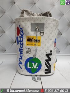 Рюкзак Мешок Louis Vuitton в серую букву