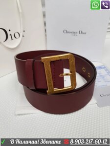 Ремень Diorquake Christian Dior Черный Диор пояс широкий Бордовый