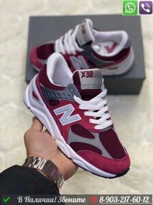 Кроссовки New Balance X-90 серые Красный