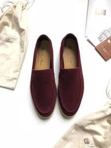 Лоферы Loro Piana Summer Walk бордовые