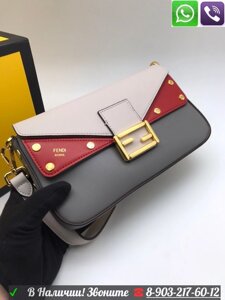 Сумка Fendi baguette Фенди двухцветная