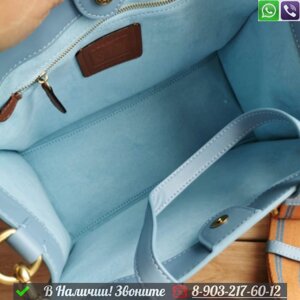 Сумка тоут Coach Field голубая