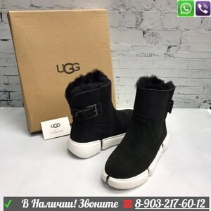 Угги UGG на толстой подошве черные