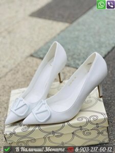 Туфли Valentino Vlogo Signature белые