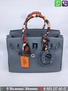 Сумка Hermes Birkin Гермес Биркин 35 Кожаная Люкс с номером Синий